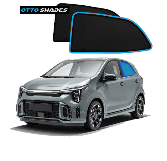 OTTO SHADES Custom Mesh Sunshade for Kia Picanto 2017-2025, Side, Rear Windows Sun Blind for Baby Protection, UV/Heat Reduction