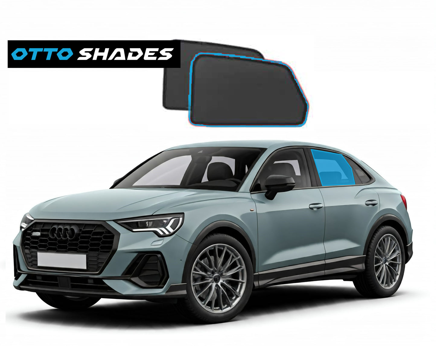 OTTO Shades Custom Magnetic Mesh Sunshade for Audi Q3 2019-2025, Side, Rear & Port Windows Sun Blind for Baby Protection