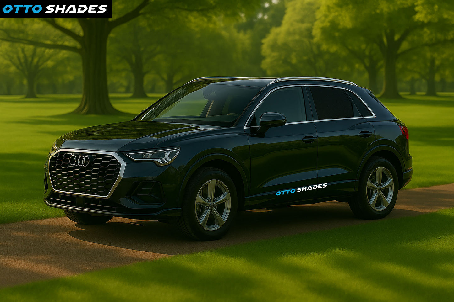 OTTO Shades Custom Magnetic Mesh Sunshade for Audi Q3 2019-2025, Side, Rear & Port Windows Sun Blind for Baby Protection