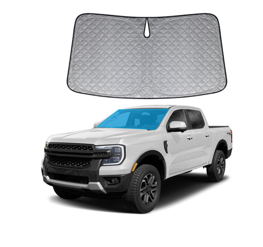 OTTO SHADES Premium WindScreen Sunshade for Ford Ranger 2011-2025 Thick 6-Layers Foldable Front Window Sunshade UV Protection Heat Shield Cover