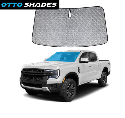 OTTO SHADES Premium WindScreen Sunshade for Ford Ranger 2011-2025 Thick 6-Layers Foldable Front Window Sunshade UV Protection Heat Shield Cover
