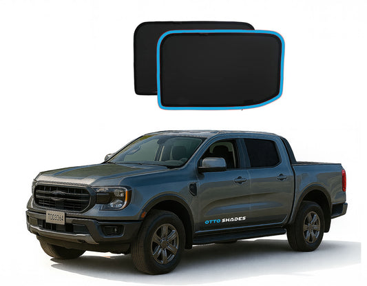 OTTO Shades Custom Mesh Sunshade for Ford Next-GEN Ranger 2022-2025, Rear Side Windows Sun Blind for Baby Protection, UV/Heat Reduction,Privacy Shield