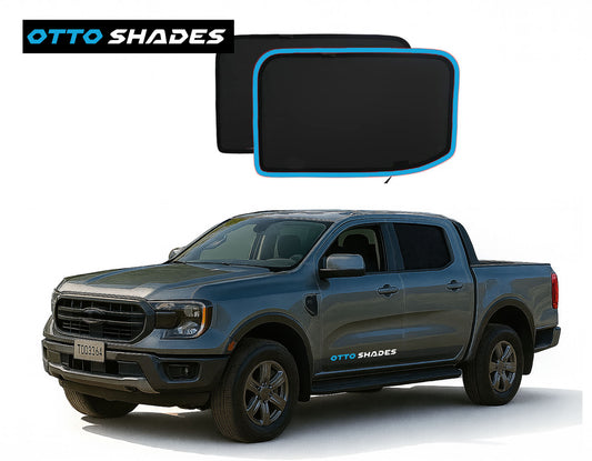 OTTO Shades Custom Mesh Sunshade for Ford Next-GEN Ranger 2022-2025, Rear Side Windows Sun Blind for Baby Protection, UV/Heat Reduction,Privacy Shield