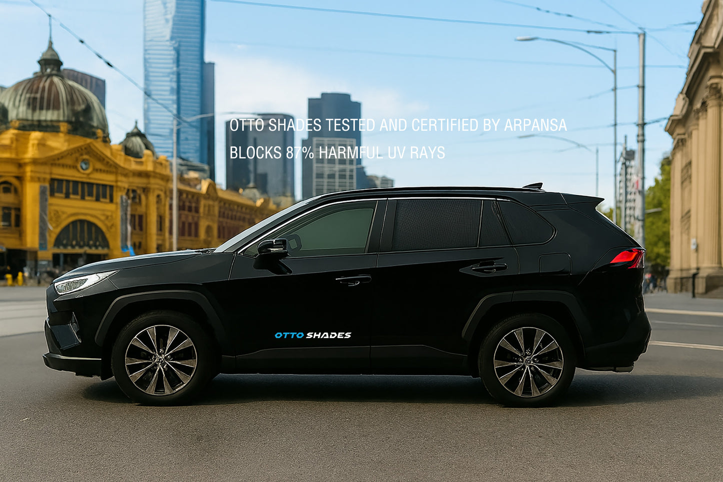 OTTO Shades Custom Magnetic Mesh Sunshade for Toyota RAV4 2019-2025, Side, Rear & Port Windows Sun Blind for Baby Protection