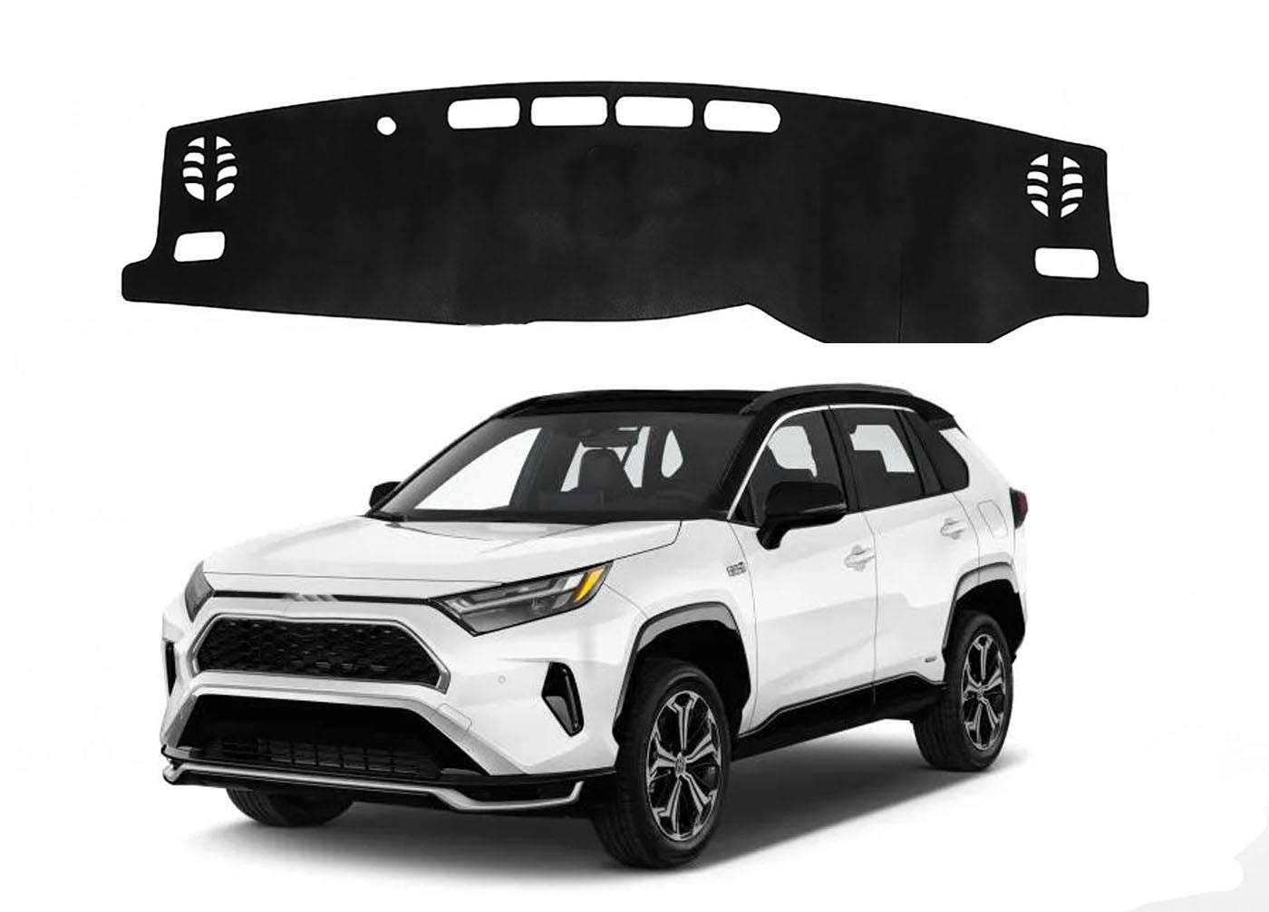 Dash Mat for Toyota Rav4 2019-2025 Luxury Suede Non-Slip Dashboard Cover
