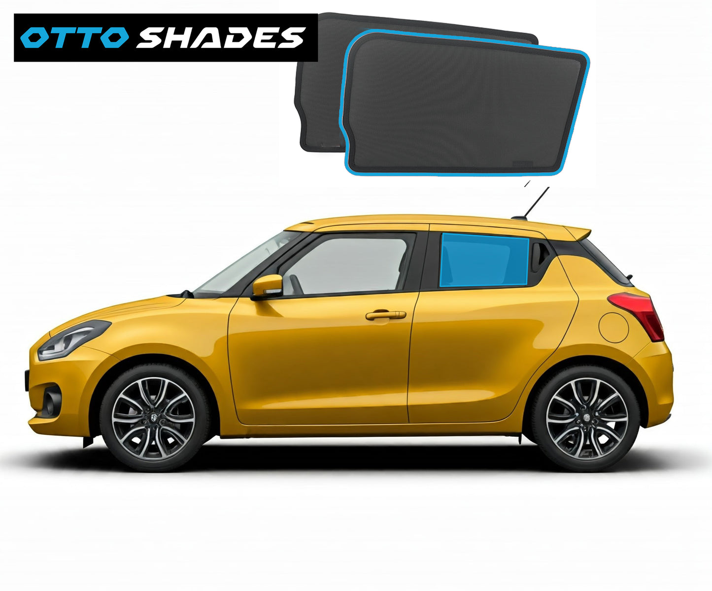 OTTO Shades Custom Magnetic Mesh Sunshade for Suzuki Swift 2017-2023, Side, Rear Windows Sun Blind for Baby Protection