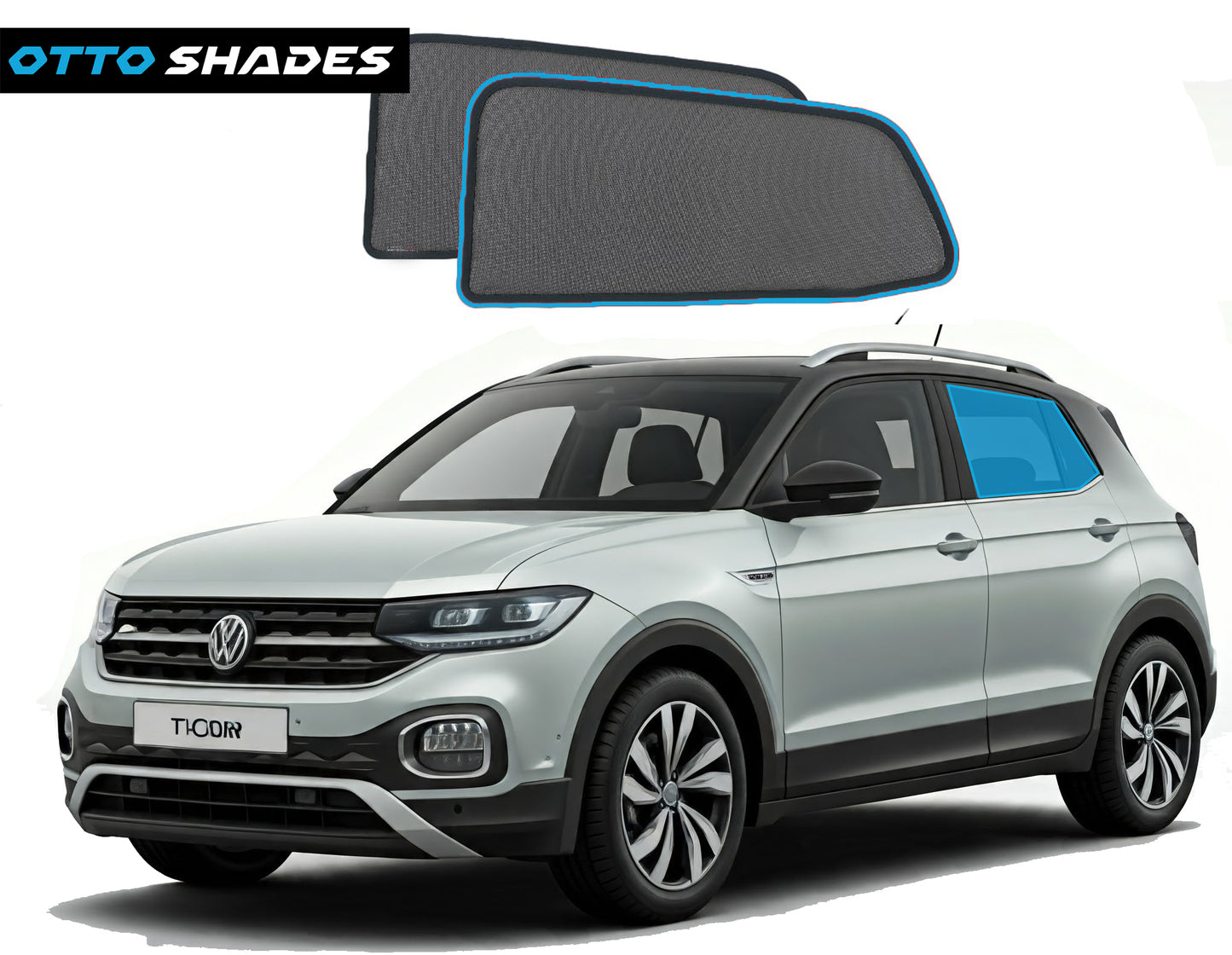 OTTO Shades Custom Magnetic Mesh Sunshade for Volkswagen T-Cross 2019-2025, Side, Rear & Port Windows Sun Blind for Baby Protection