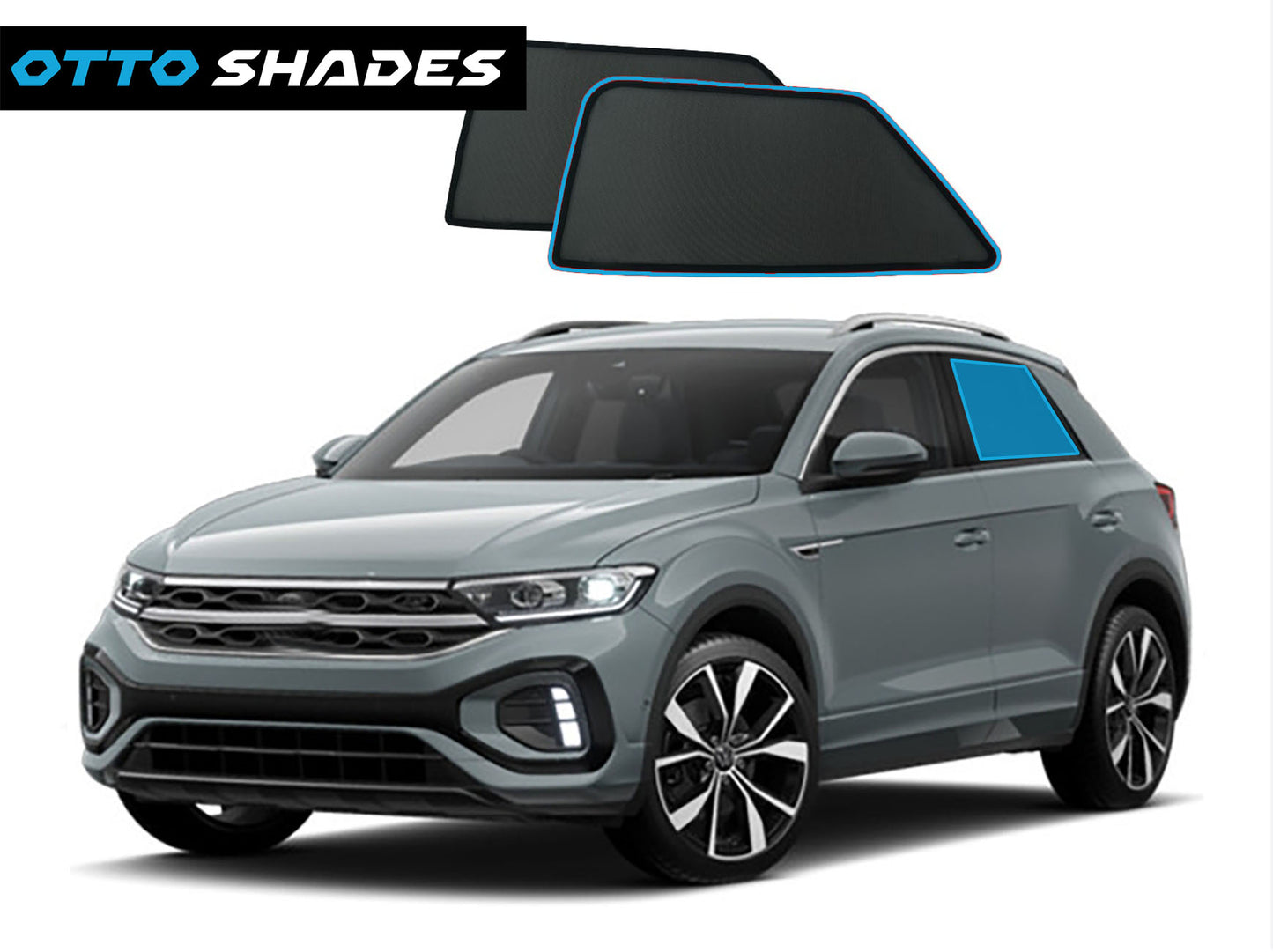 OTTO Shades Custom Magnetic Mesh Sunshade for VW T-ROC 2020-2025, Side, Rear Windows Sun Blind for Baby Protection, UV/Heat Reduction,Privacy Shield