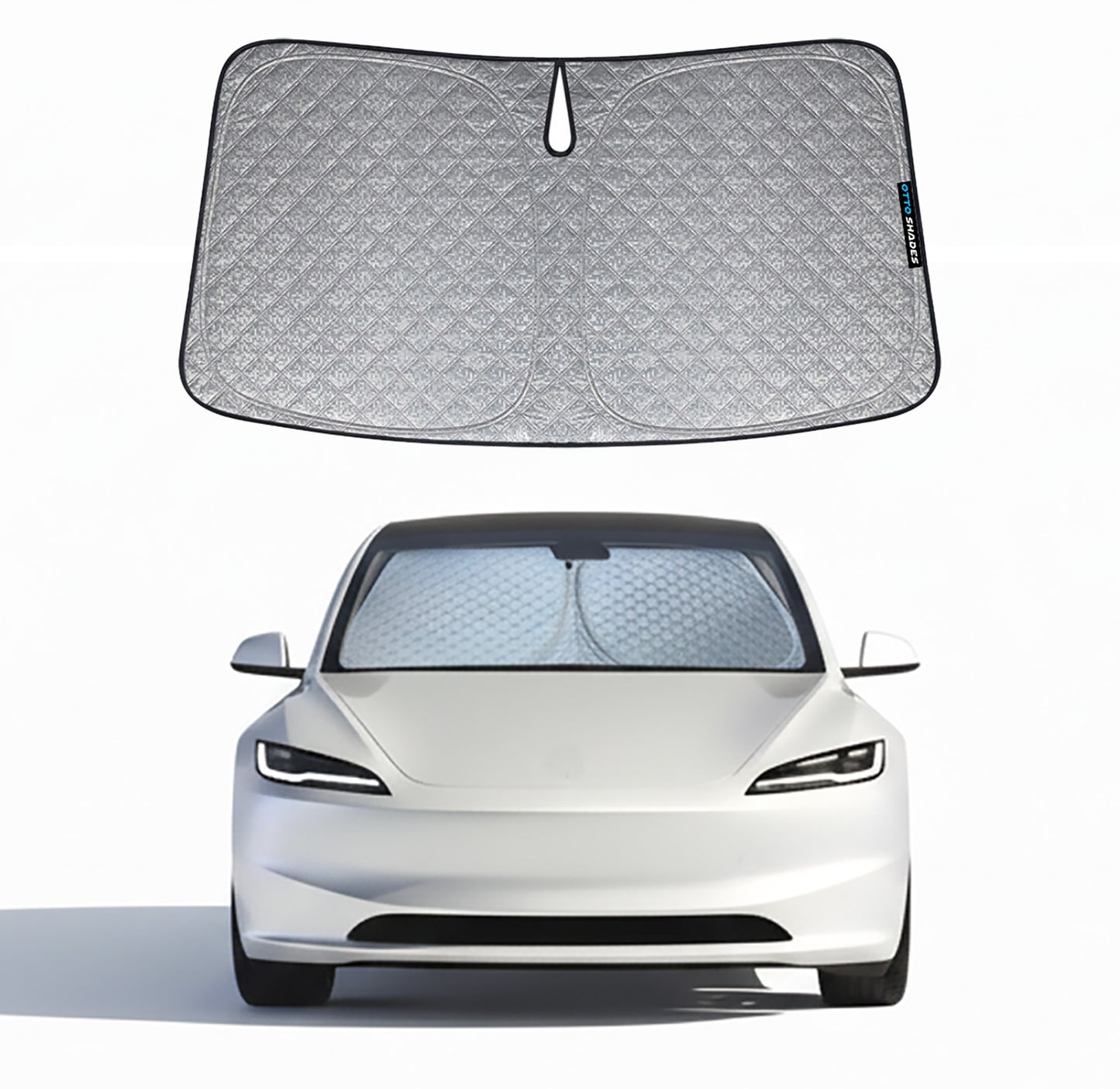 6-Layer Windscreen Sun Shade for Tesla Model 3 2017-2025 | Custom-Fit, Foldable, UV & Heat Shield OTTO SHADES