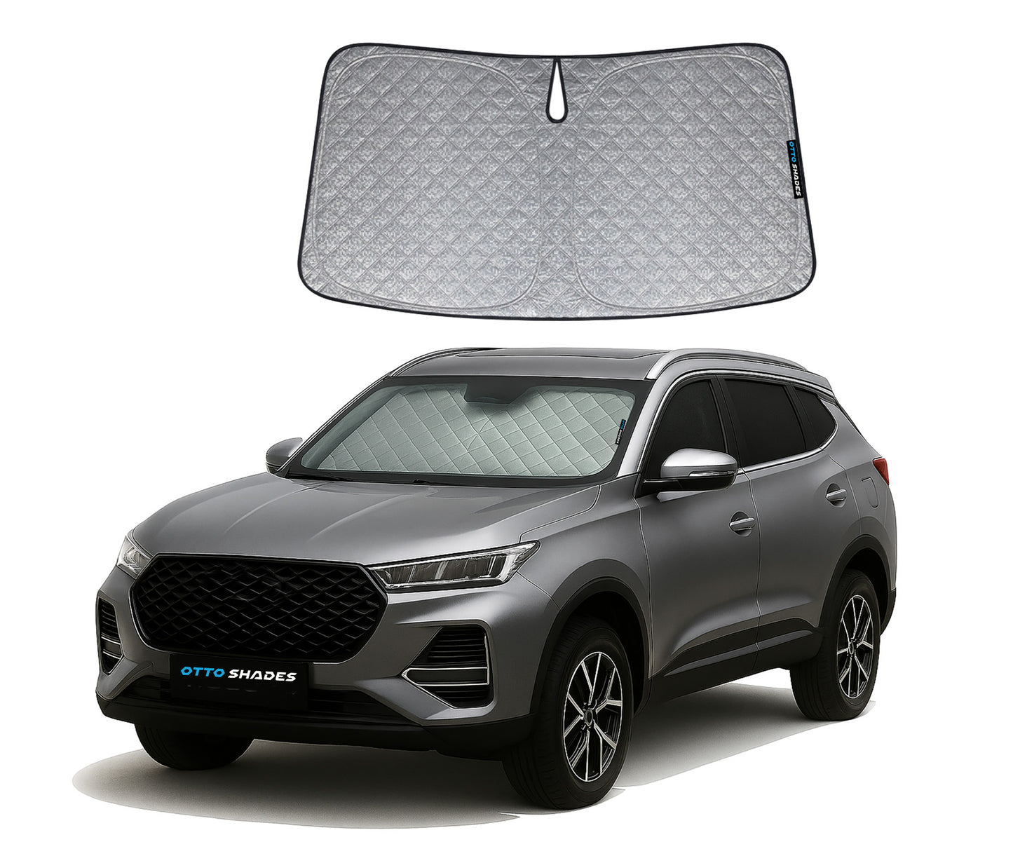 Patented Thick Windscreen Sunshade for Chery Tiggo 7 2021-2026, 6-Layer Custom Fit, Maximum UV Protection