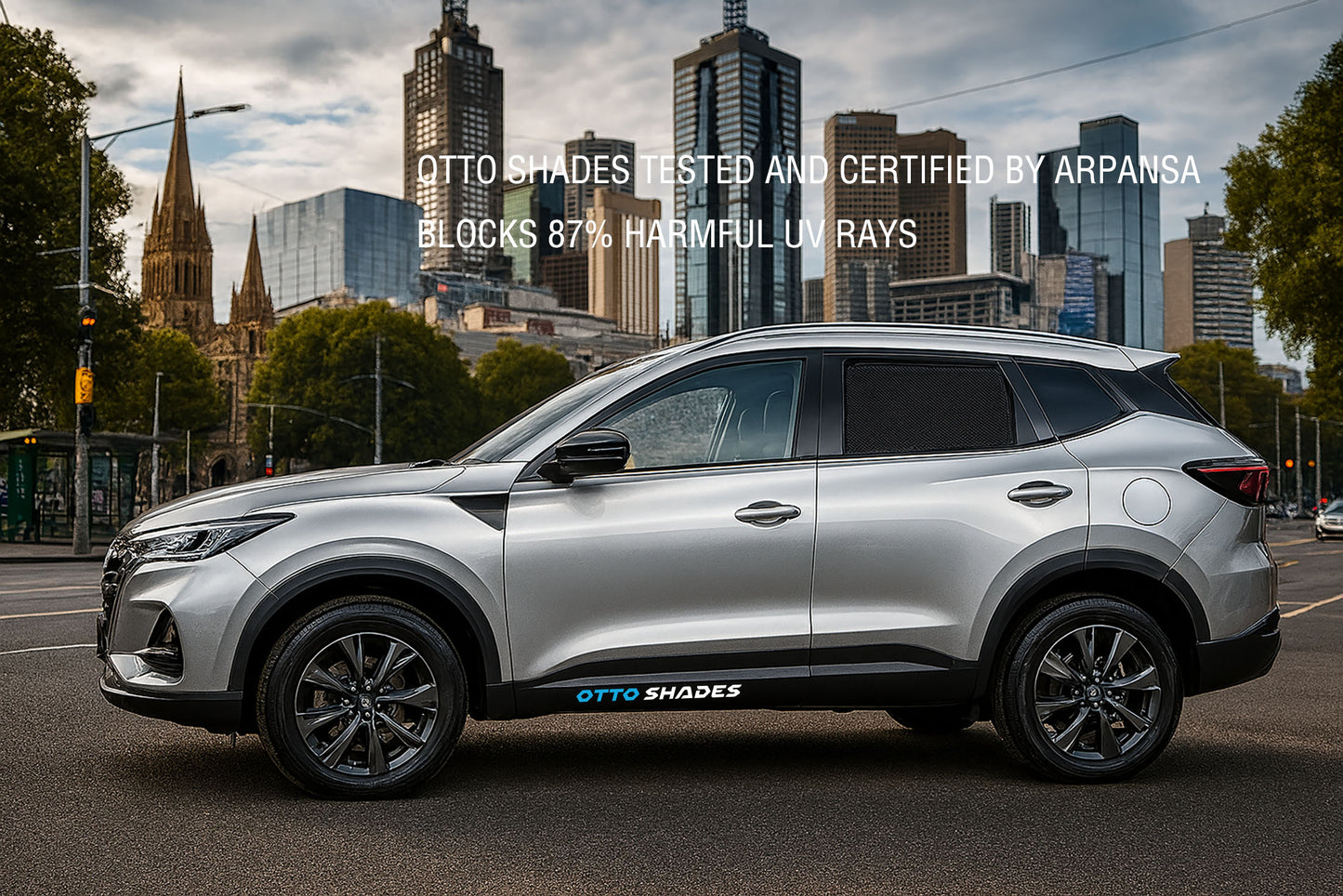 OTTO SHADES Custom Mesh Sunshade for Chery Tiggo 7 Pro 2021-2025, Rear Side Windows Sun Blind for Baby Protection, UV/Heat Reduction,Privacy Shield