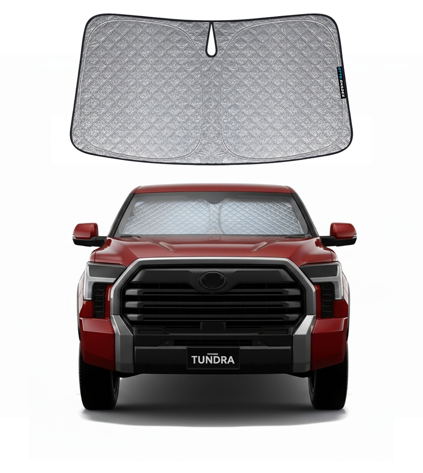 Patented Thick Windscreen Sunshade for Toyota Tundra 2006-2026, 6-Layer Custom Fit, Maximum UV Protection & Heat Shield | Foldable Front Window Sunshade & Sun Visor Accessories