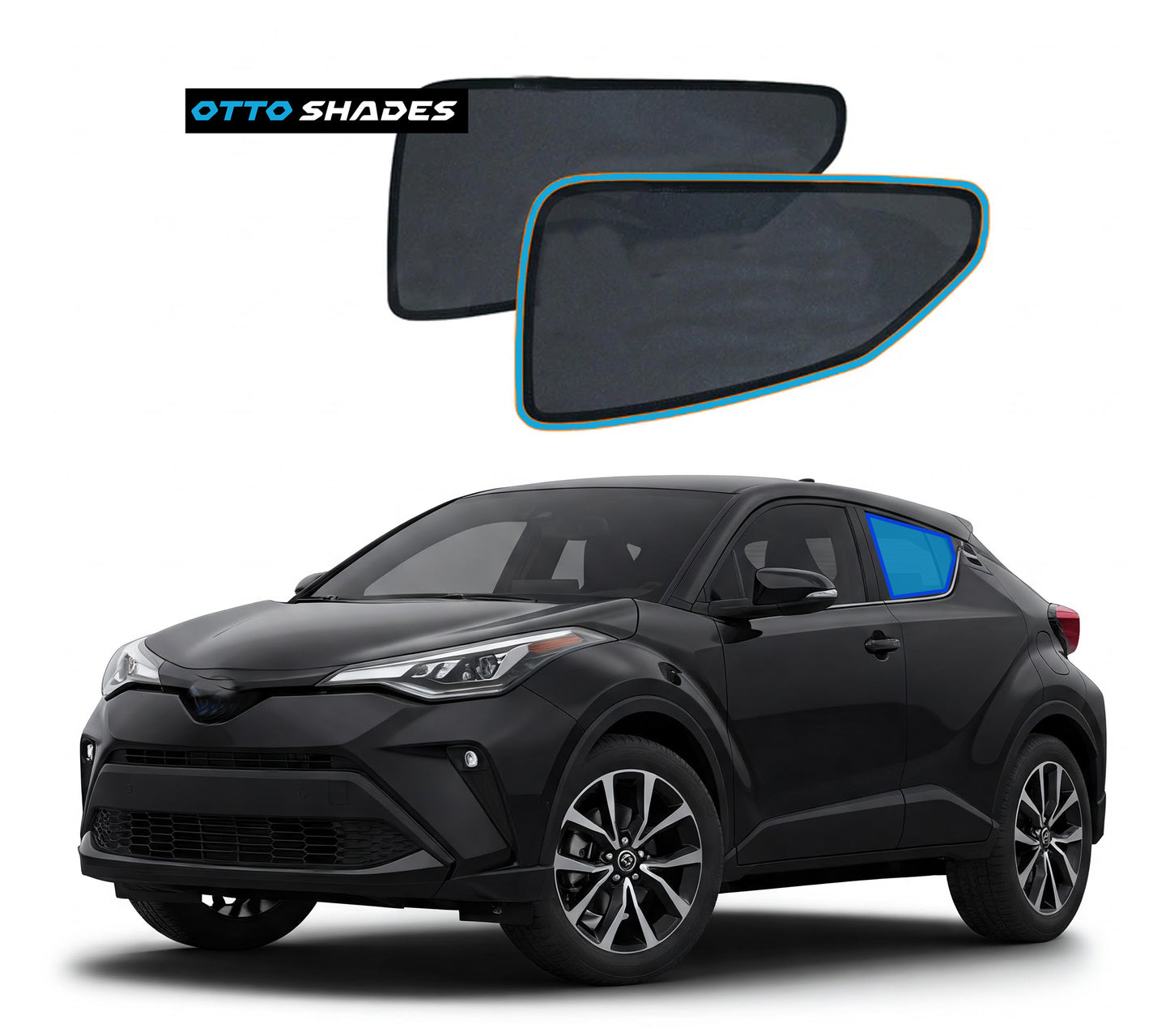 OTTO SHADES Custom Magnetic Mesh Sunshade for Toyota C-HR CHR 2016-2023, Side, Rear Windows Sun Blind for Baby Protection