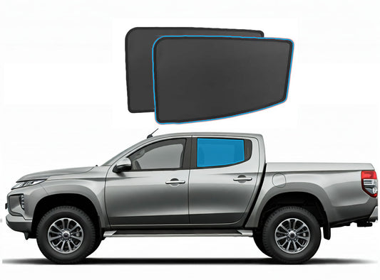 OTTO Shades Custom Magnetic Mesh Sunshade for Mitsubishi Triton 2015-2024, Side, Rear & Port Windows Sun Blind for Baby Protection
