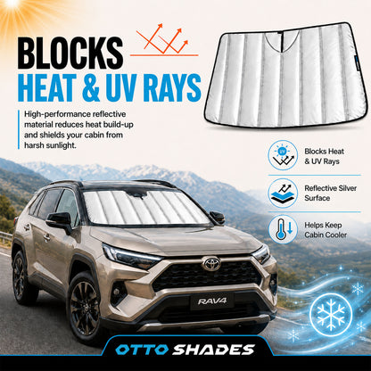 Thick Full-Coverage Custom SunShade with Rigid Support for Ford Everest 20-26