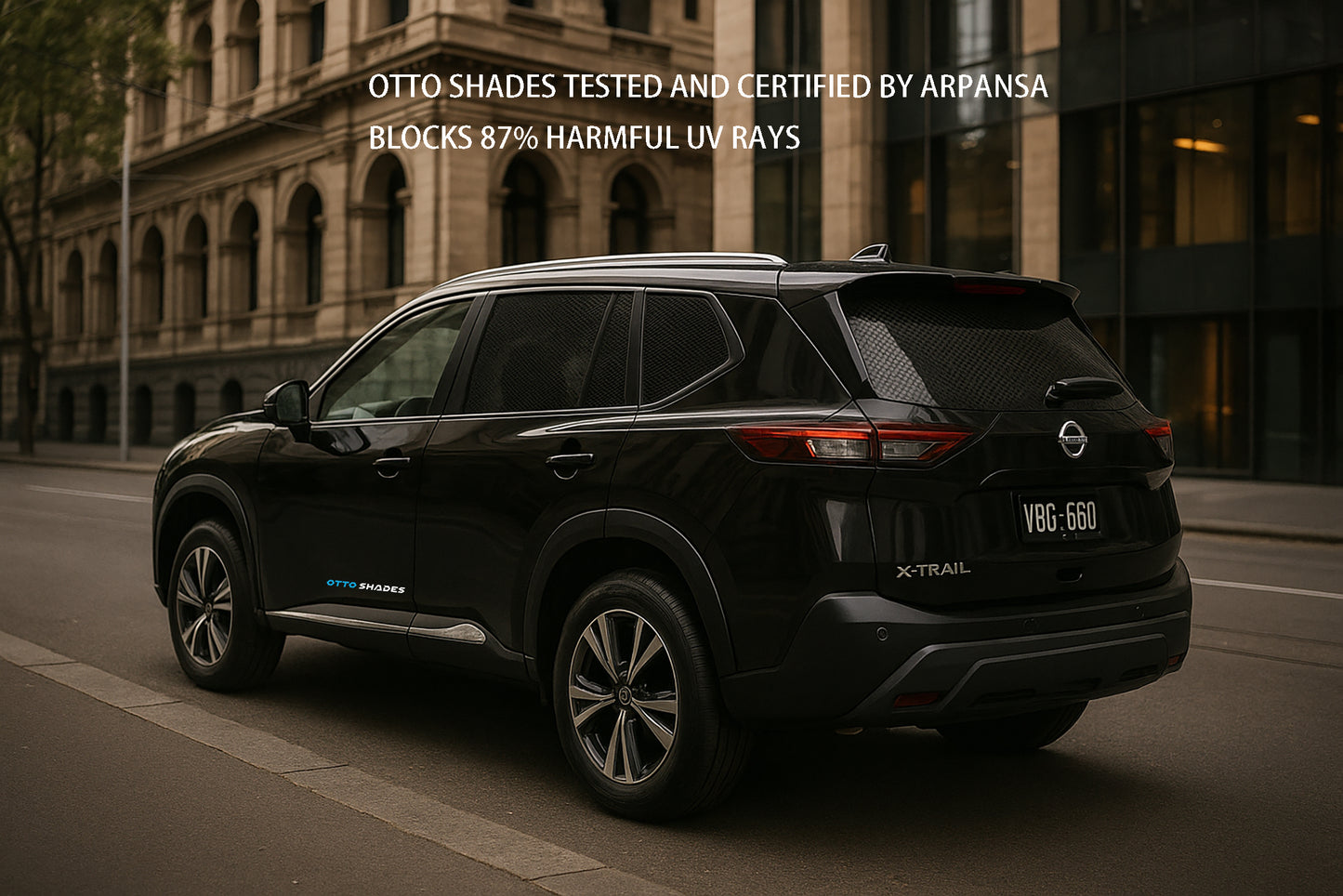 OTTO Shades Custom Magnetic Mesh Sunshade for Nissan Xtrail T33 2022-2025, Side, Rear & Port Windows Sun Blind for Baby Protection