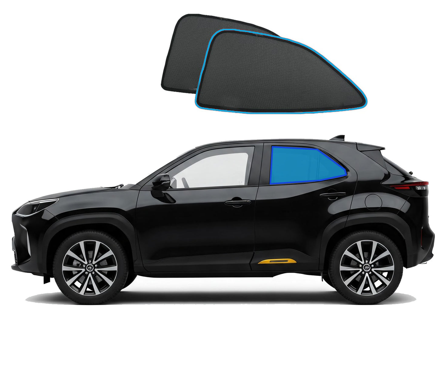 OTTO SHADES Custom Mesh Sunshade for Toyota Yaris Cross 2020-2025, Side, Rear Windows Sun Blind for Baby Protection, UV/Heat Reduction