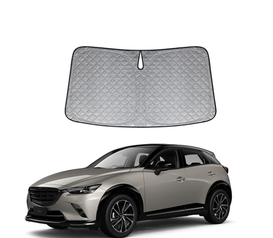 OTTO SHADES Premium WindScreen Sunshade for Mazda CX-3 CX3 2015-2025 Thick 6-Layers Foldable Front Window Sunshade UV Protection Heat Shield Cover