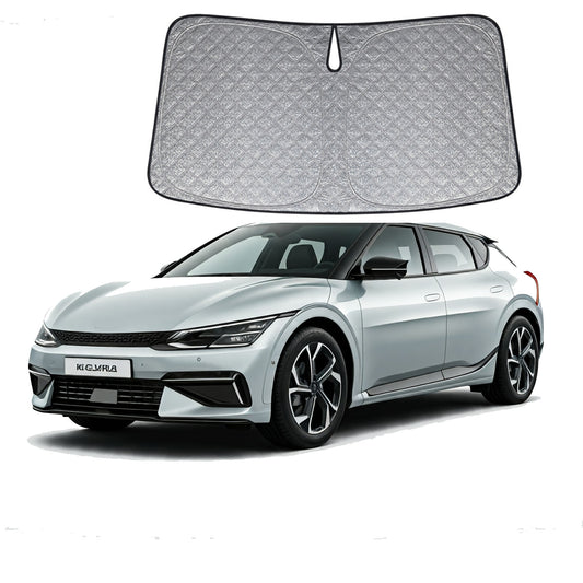 Thick Windscreen Sunshade for Kia EV6 2021-onwards, 6-Layer Custom Fit, Maximum UV Protection
