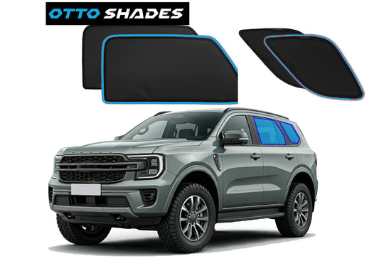 OTTO SHADES Custom Mesh Sunshade for Ford Everest 2022-2025, Rear Side Windows Sun Blind for Baby Protection, UV/Heat Reduction,Privacy Shield