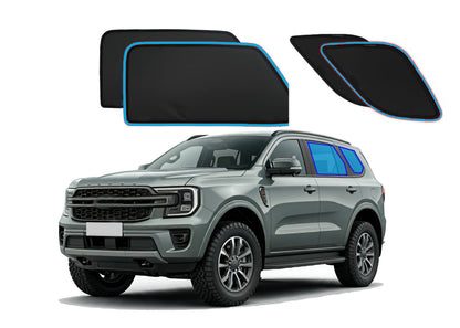 OTTO SHADES Custom Mesh Sunshade for Ford Everest 2022-2025, Rear Side Windows Sun Blind for Baby Protection, UV/Heat Reduction,Privacy Shield