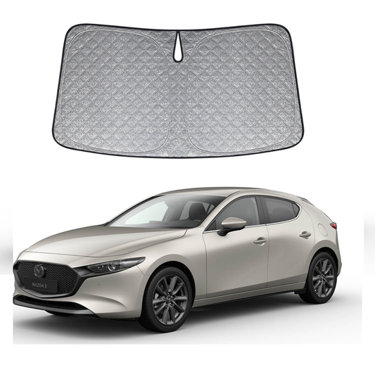 OTTO SHADES Premium WindScreen Sunshade for Mazda Mazda3 2019-2025 Thick 6-Layers Foldable Front Window Sunshade UV Protection Heat Shield Cover
