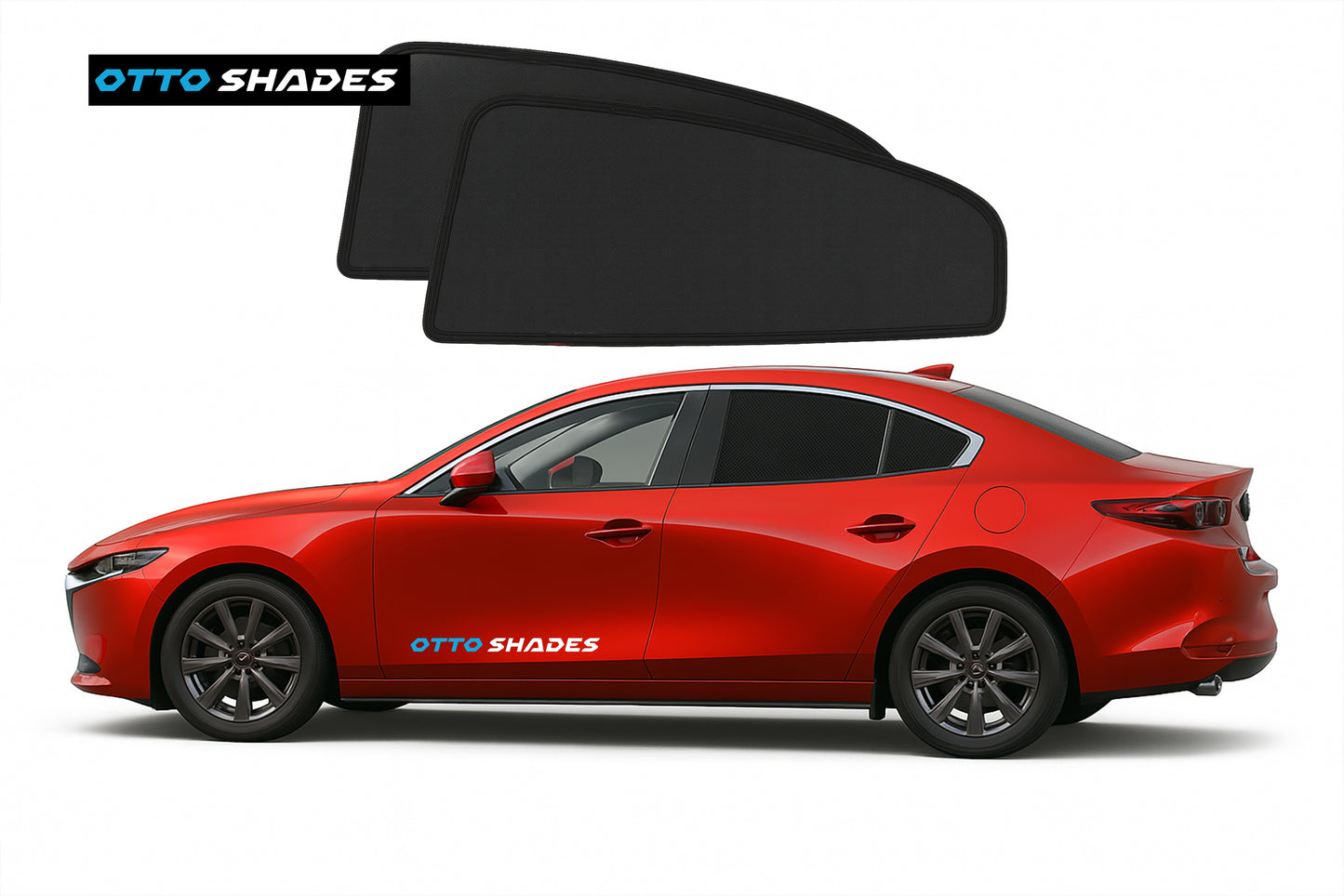 OTTO Shades Custom Magnetic Mesh Sunshade for Mazda 3 2019-2025, Side, Rear & Port Windows Sun Blind for Baby Protection