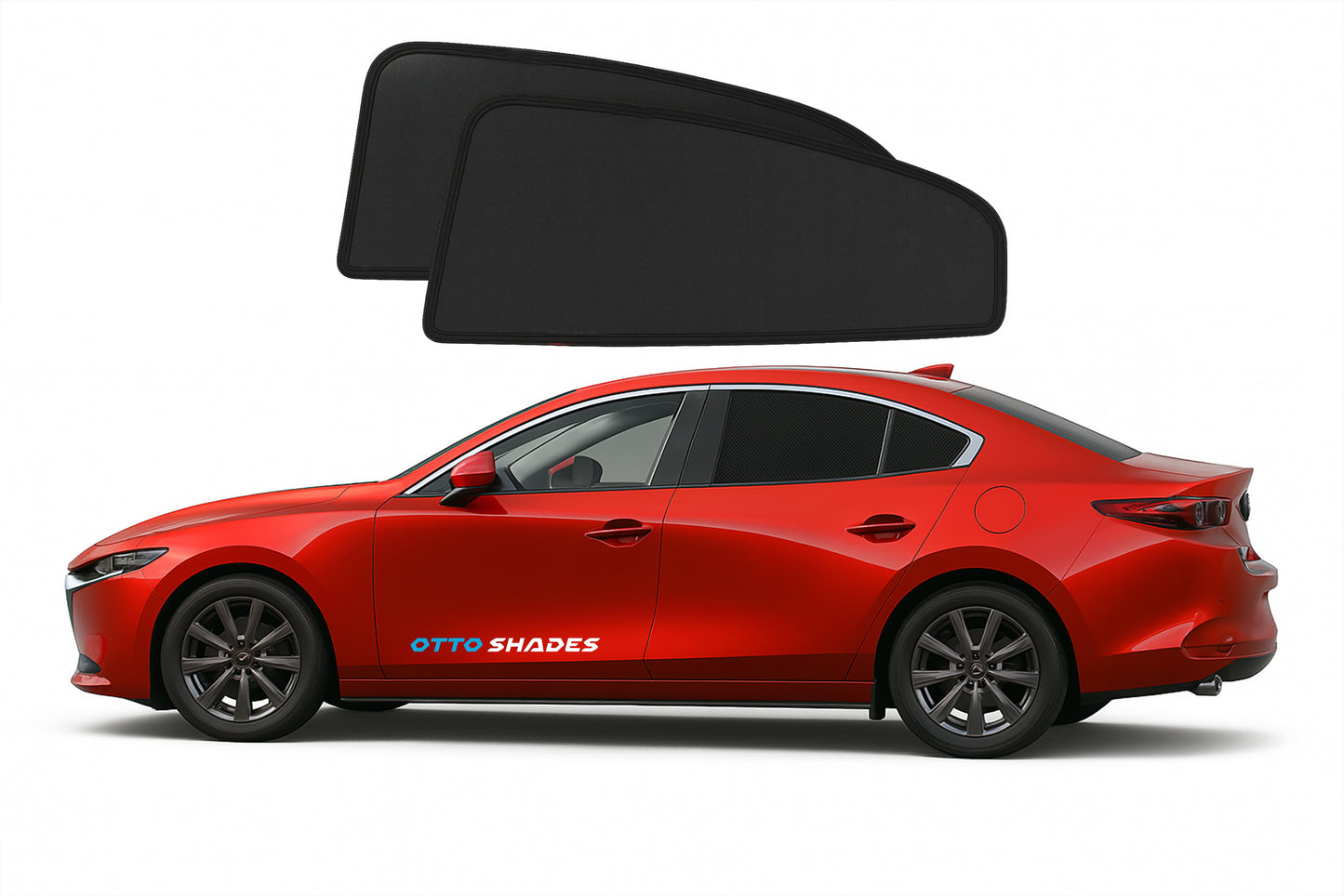 OTTO Shades Custom Magnetic Mesh Sunshade for Mazda 3 Sedan 2019-2025, Side, Rear & Port Windows Sun Blind for Baby Protection