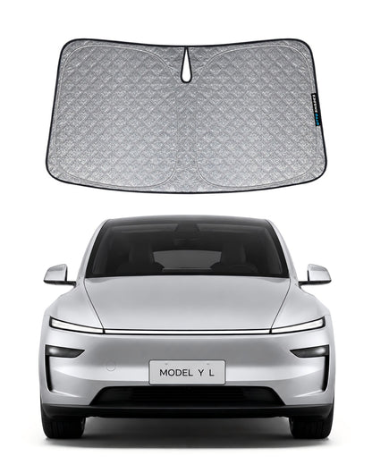 Thick WindScreen Sunshade for Tesla Model YL 6-Seat 2026-2027, 6-Layer Custom Fit, Maximum UV Protection
