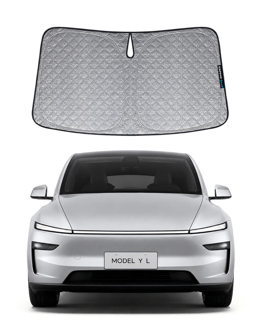 Thick WindScreen Sunshade for Tesla Model YL 6-Seat 2026-2027, 6-Layer Custom Fit, Maximum UV Protection
