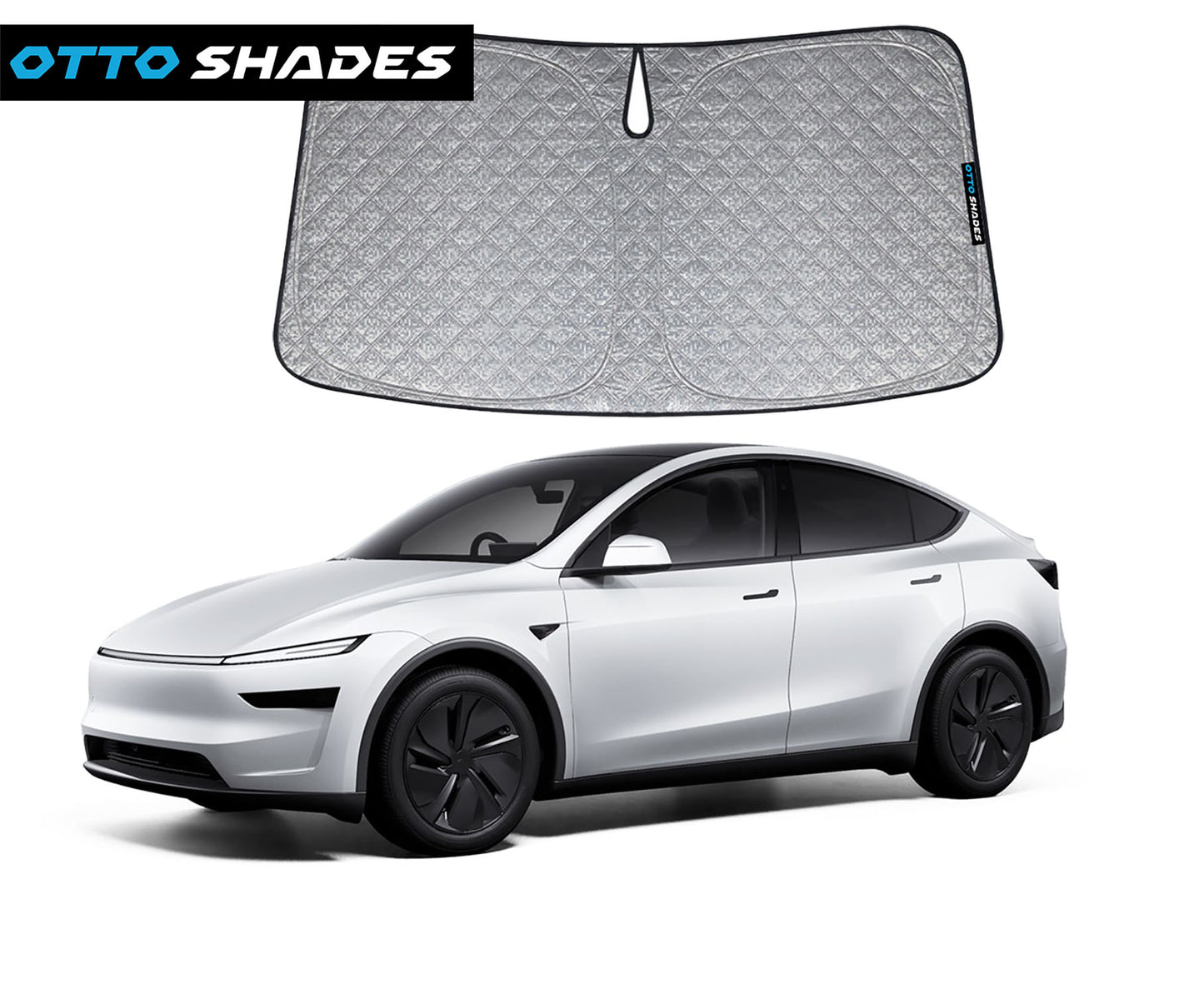 OTTO SHADES Premium WindScreen Sunshade for Tesla Model Y 2022-2025 Thick 6-Layers Foldable Front Window Sunshade UV Protection Heat Shield Cover