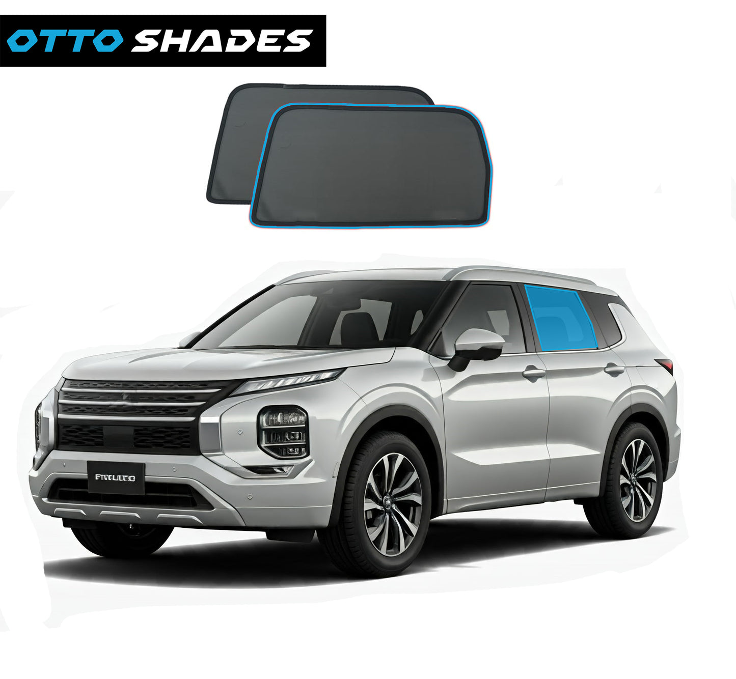 OTTO SHADES Custom Magnetic Mesh Sunshade for Mitsubishi Outlander 2021-25, Side Windows Sun Blind for Baby Protection