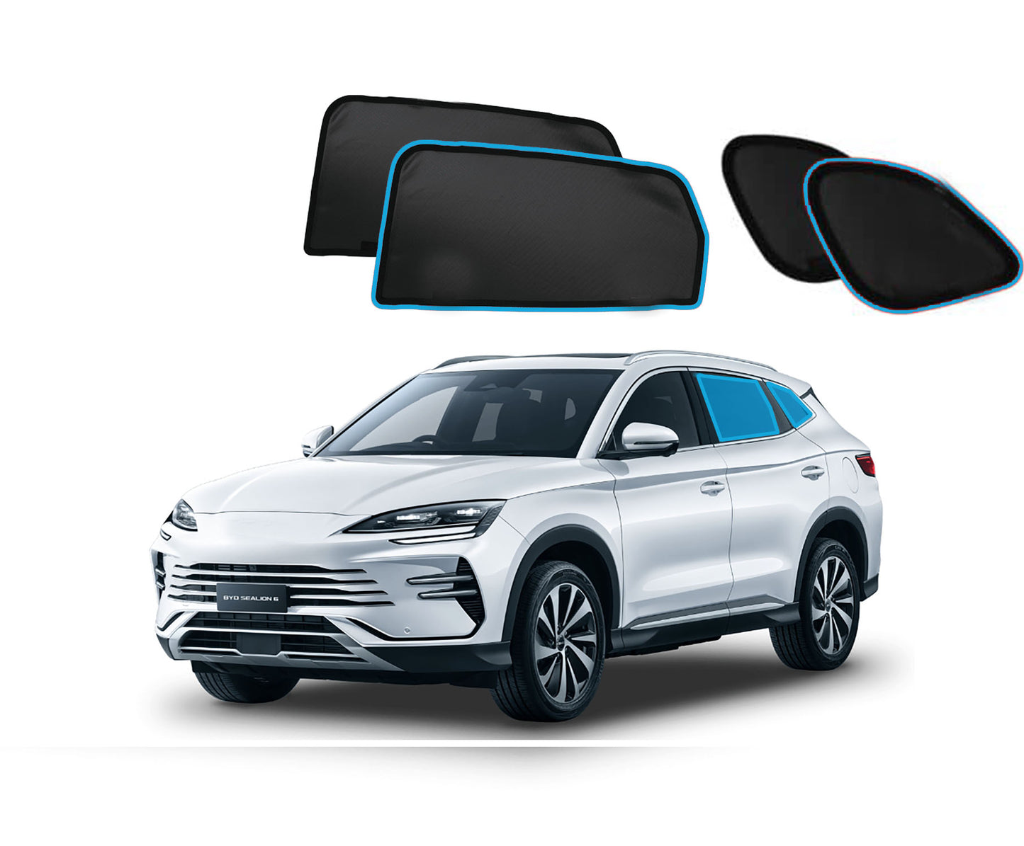 OTTO SHADES Custom Mesh Sunshade for BYD Sealion 6 2024-2025, Rear Side Windows Sun Blind for Baby Protection, UV/Heat Reduction,Privacy Shield