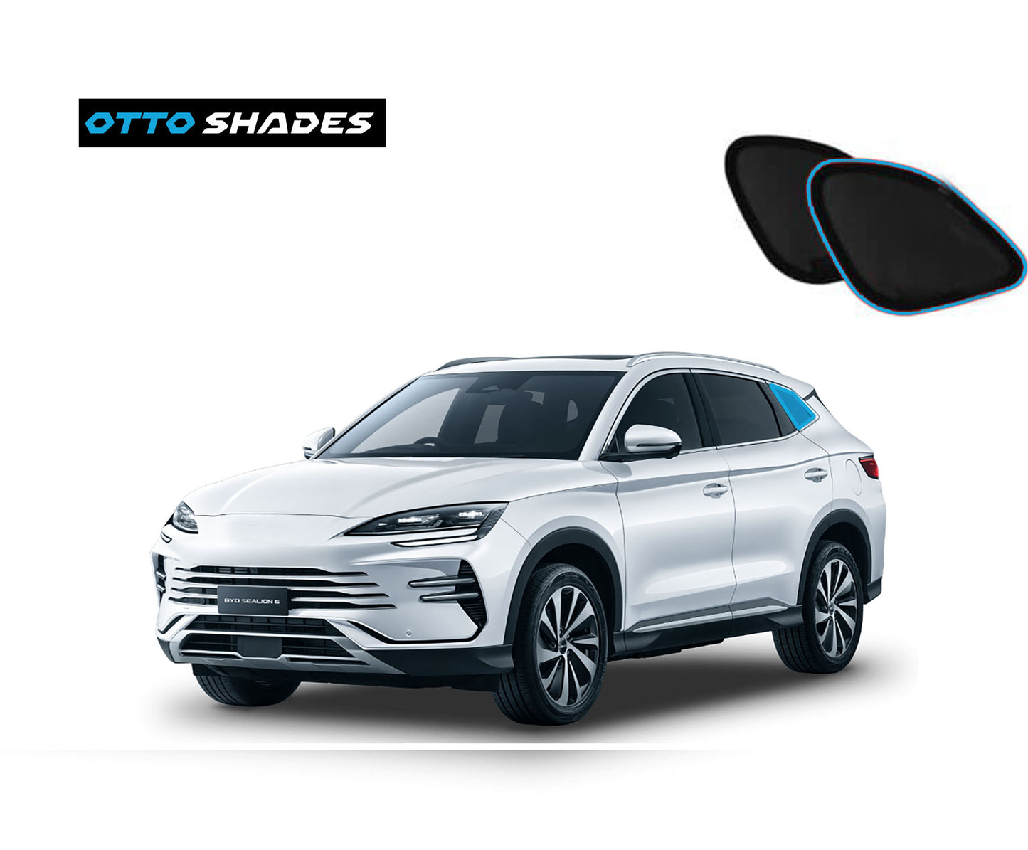 OTTO SHADES Custom Mesh Sunshade for BYD Sealion 6 2024-2025, Rear Side Windows Sun Blind for Baby Protection, UV/Heat Reduction,Privacy Shield