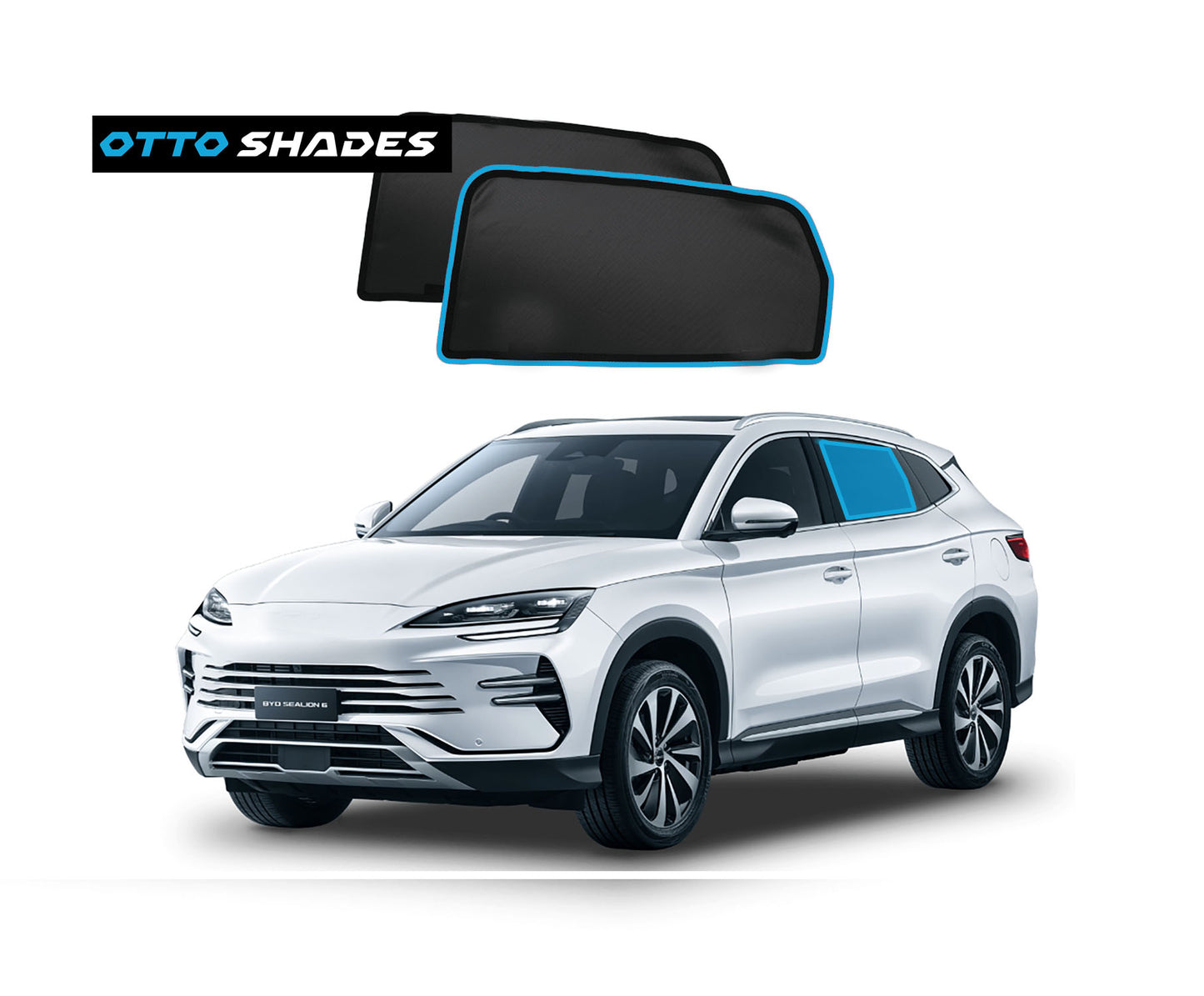 OTTO SHADES Custom Mesh Sunshade for BYD Sealion 6 2024-2025, Rear Side Windows Sun Blind for Baby Protection, UV/Heat Reduction,Privacy Shield