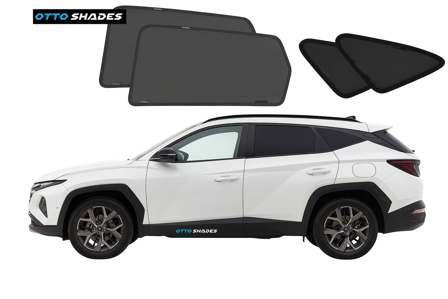 OTTO Shades Custom Magnetic Mesh Sunshade for Hyundai Tucson 2021-2025, Side, Rear & Port Windows Sun Blind for Baby Protection