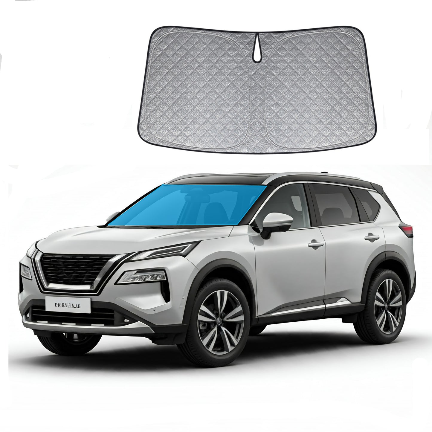 OTTO SHADES Premium WindScreen Sunshade for Nissan X-Trail XTrail T33 2022-2025 Thick 6-Layers Foldable Front Window Sunshade UV Protection Heat Shield Cover